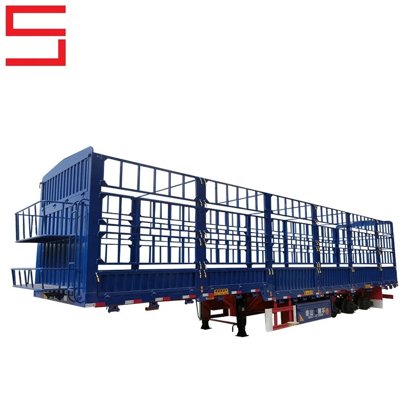 SINO AUTO 3 axles 50 tons 17m Canvas Fence Semi Trailer