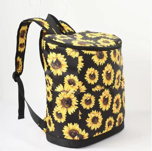 Custom printing leisure insulated cooler backpack leakproof soft lightweight nylon lunch bag outdoor fishing picnic camping bag