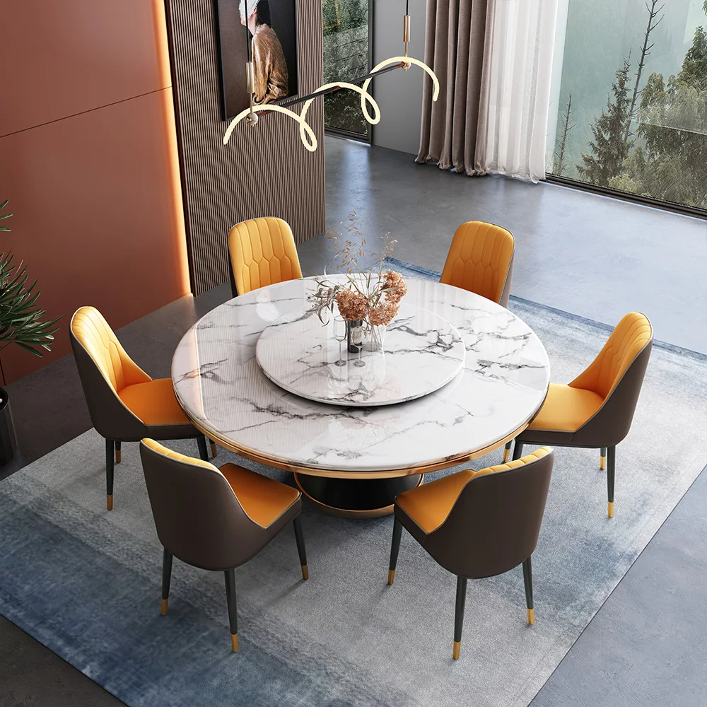 SITU modern luxury furniture marble round restaurant table dining table set 6 chairs