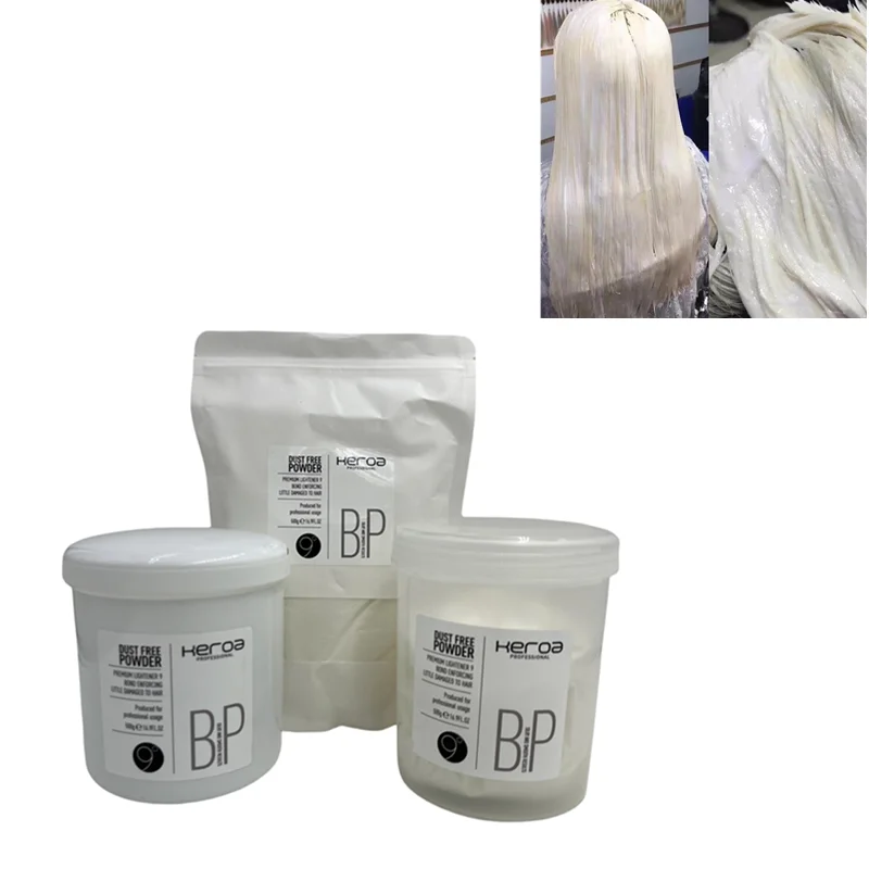Wholesale 500g Keroa Series Ammonia Free Organic Blue  9+  Bleach Powder For Hair Color