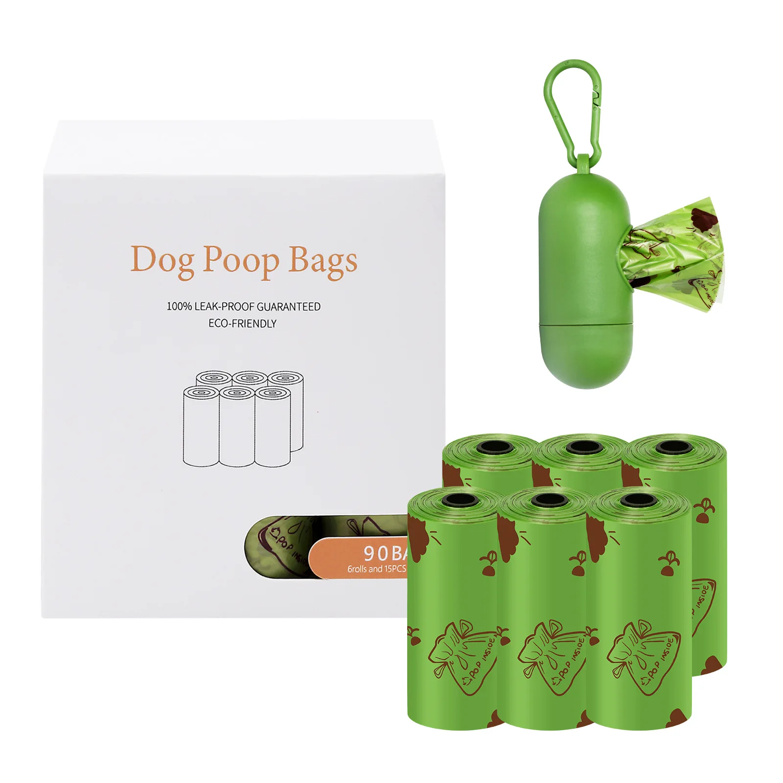 Amazon-pet Best Seller Compostable Environment-friendly Scented 100% Pet Waste Bio Degradable Compostable Pet Dog Poop Bag 240 B
