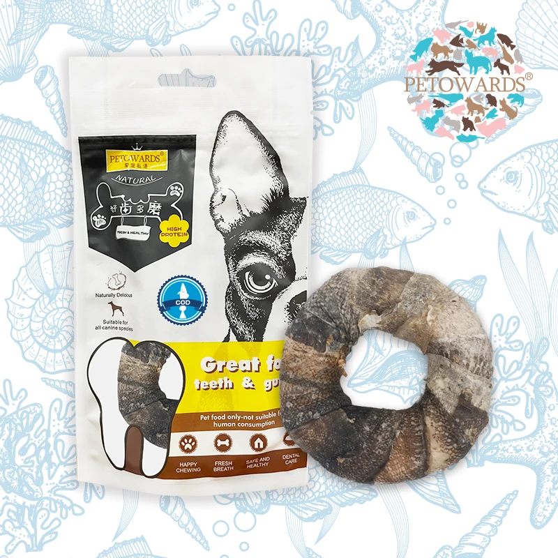 Wholesale Pet Supplies dry Dog Food fish Rawhide Donuts Natural Dog Treats