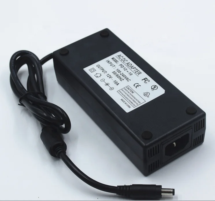 12V 10A 120W DC Power Supply Adapter 100V~240V AC to DC Converter 12 Volt 10 A Transformer for CCTV Security System LCD Monitor