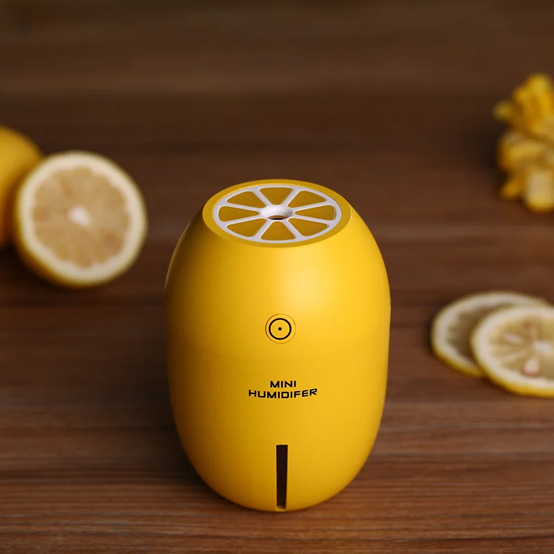Creative Lemon Humidifier Mini USB Desktop Diffuser Air Humidifier Led Light Mist Maker For Home Office Car Gifts 4 Colors