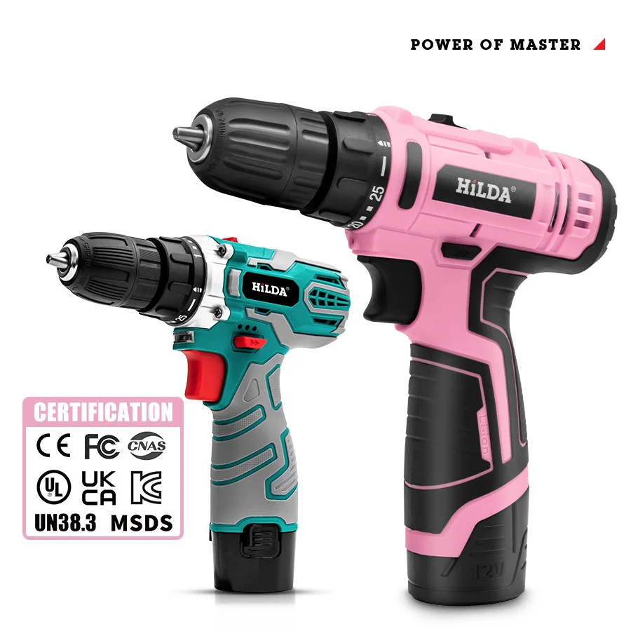 Rechargeable household impact drill lithium battery 12v electric hand drill electric screwdriver set Wholesale