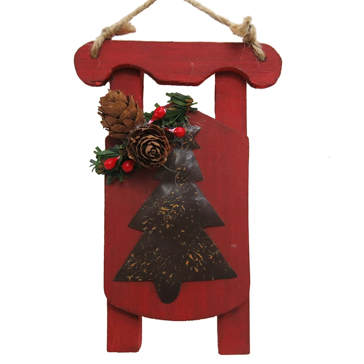 
Wholesale china supplier indoor christmas wooden decorations plaque sign 