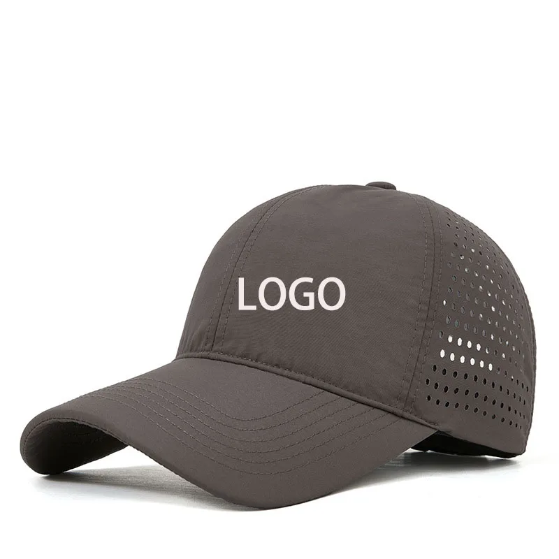 Wholesale custom Nylon Quick Drying Hat water proof cap 6 panel sport hats custom baseball cap with your logo