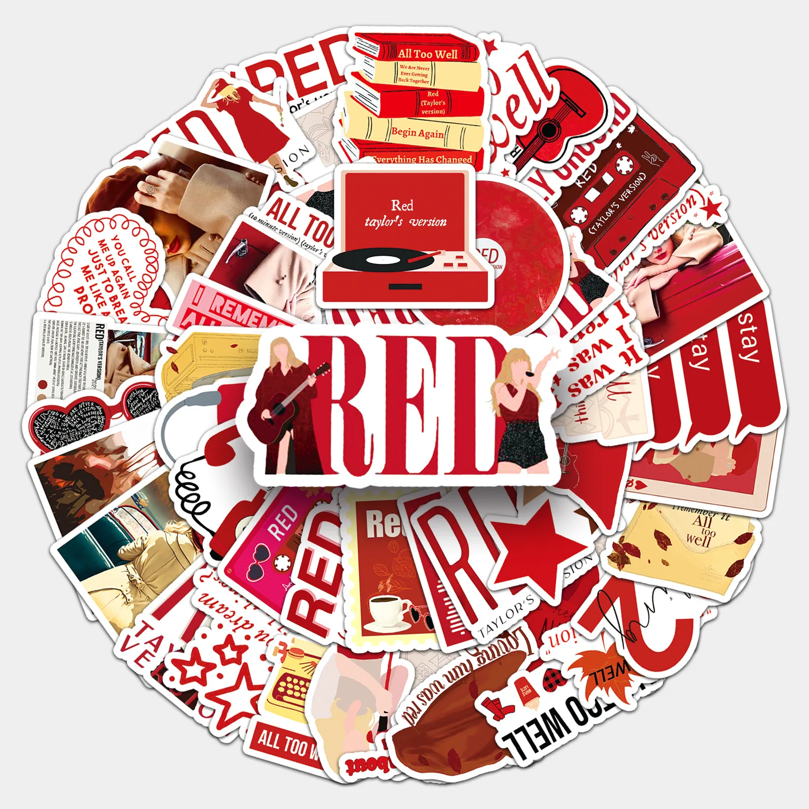 50pcs Taylor Albums 1989 Personalized Creative Graffiti Booklet DIY Skateboard Luggage Phone Case Singer Swift Stickers