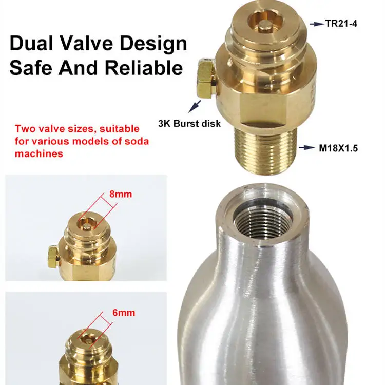 sodastream Refillable Gas Bottle 0.6 L Co2  360g aluminium alloy Cylinder For  Soda Water Maker Machine