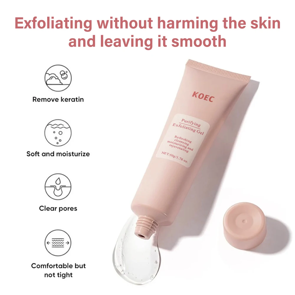 Wholesale KOEC Purifying Exfoliating Gel with Moisturizing deep cleansing face Exfoliating dead skin gel Accept Private Label