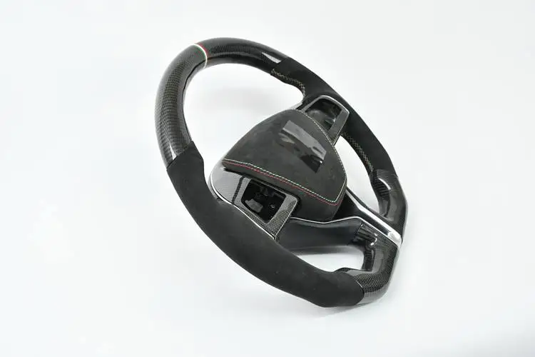 YTcarbon  for Ghibli Custom steering wheel Real 3K Carbon Fiber Steering Wheel