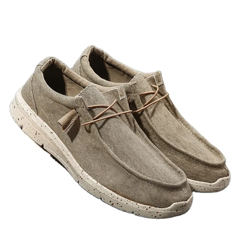 
Classic Linen Upper Casual Canvas Shoe Mens Slip on Shoes 