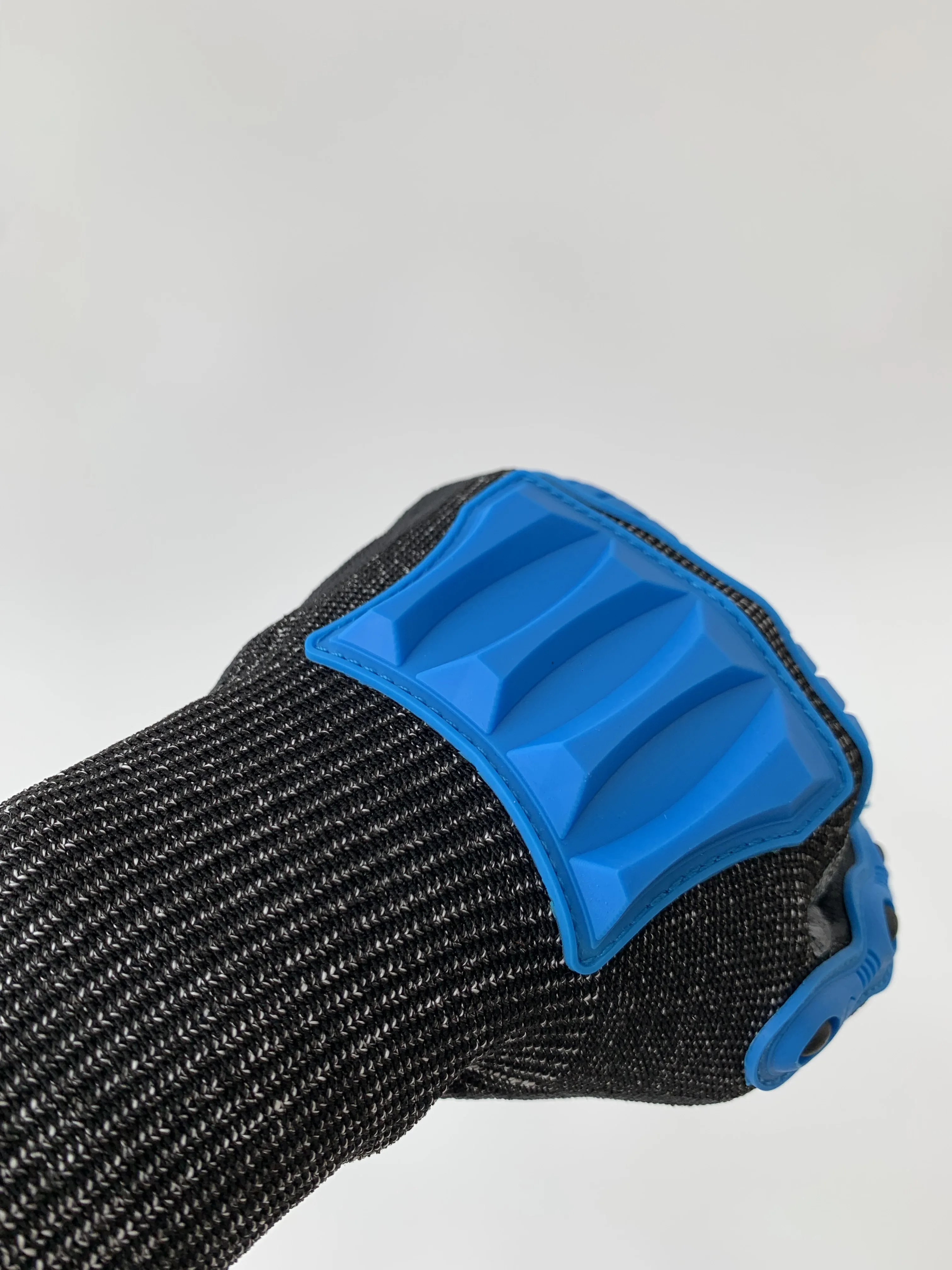 outdoor labor protection Gloves shockproof damping Wear-resistant TPR riding mechanical Gloves blue real photo
