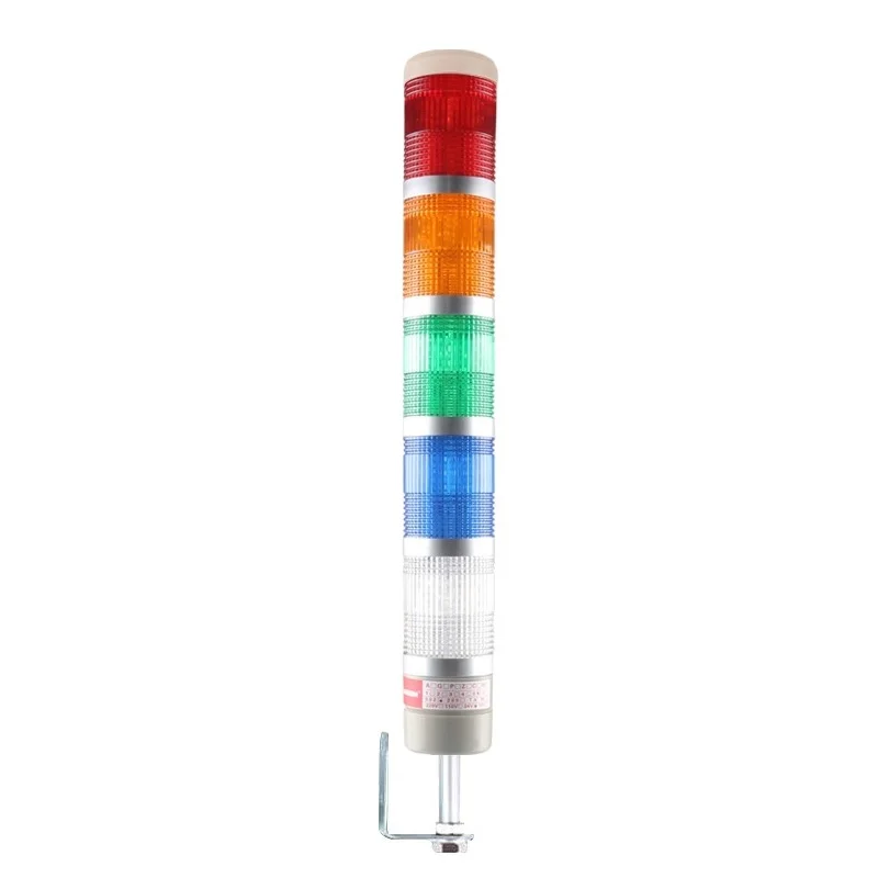 Warning Light Tower 24V WGBRY 5Layer without Buzzer 12V 24V 110V 220V  LED Signal Warning Light Tower
