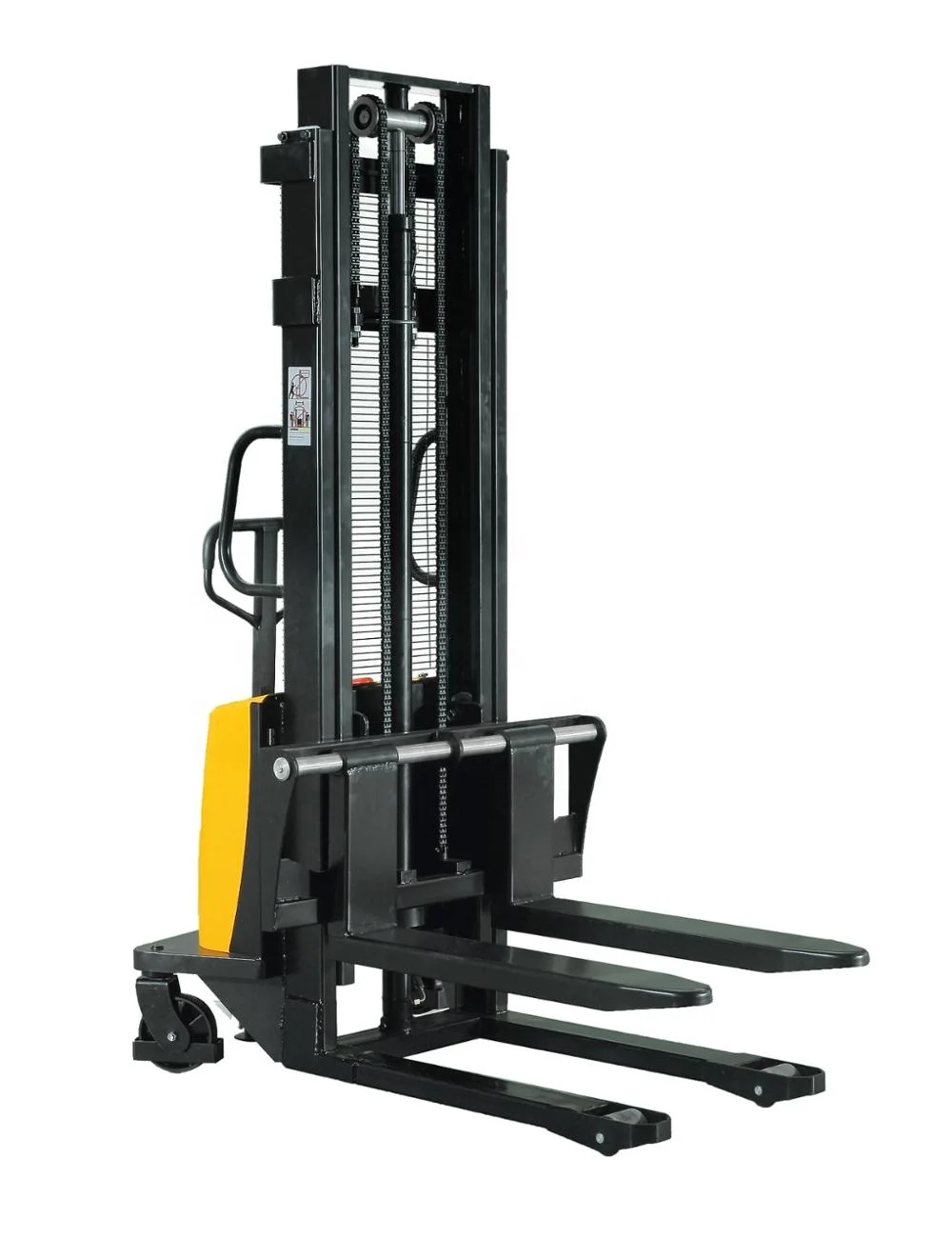 Hot sale Manufacturer 1000kg 1.5T 2T  3m Portable Self Load Forklift Semi Electric Stacker