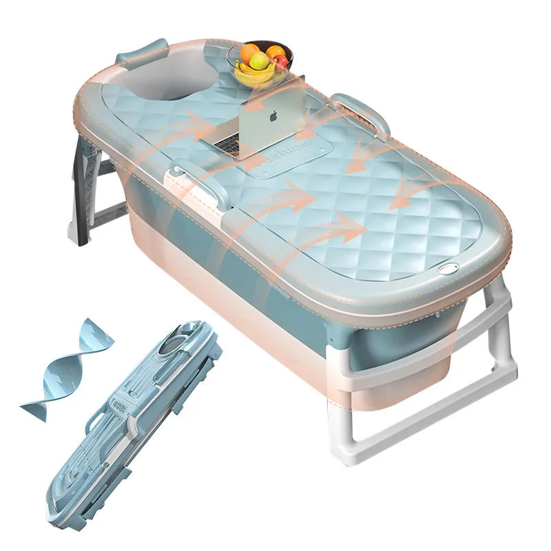 Freestanding Bathroom Folding Portable Plastic Adult Baby Movable Foldable Bath Tub Bathtub