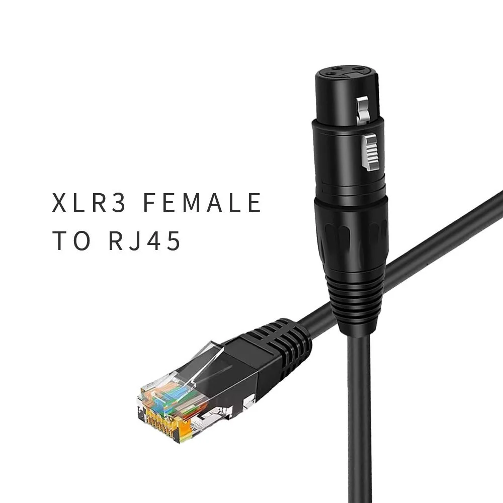 DMX XLR3 to RJ45 adapter Cable stage light professional audio use
