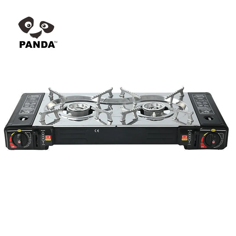 Gas Cooktops Camping Stove double Burner Gas Stove Cylinder Camp Stove With 2 Burner Outdoor Camping Kitchen