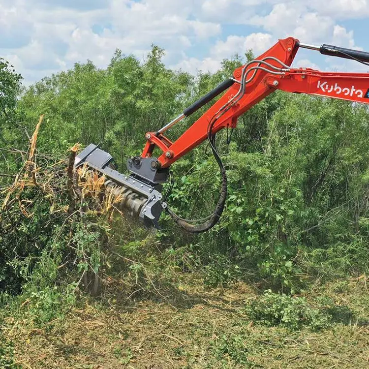 Skid Steer Attachments Mini Excavators Loader Mulcher Forestry Excavator Mulchers