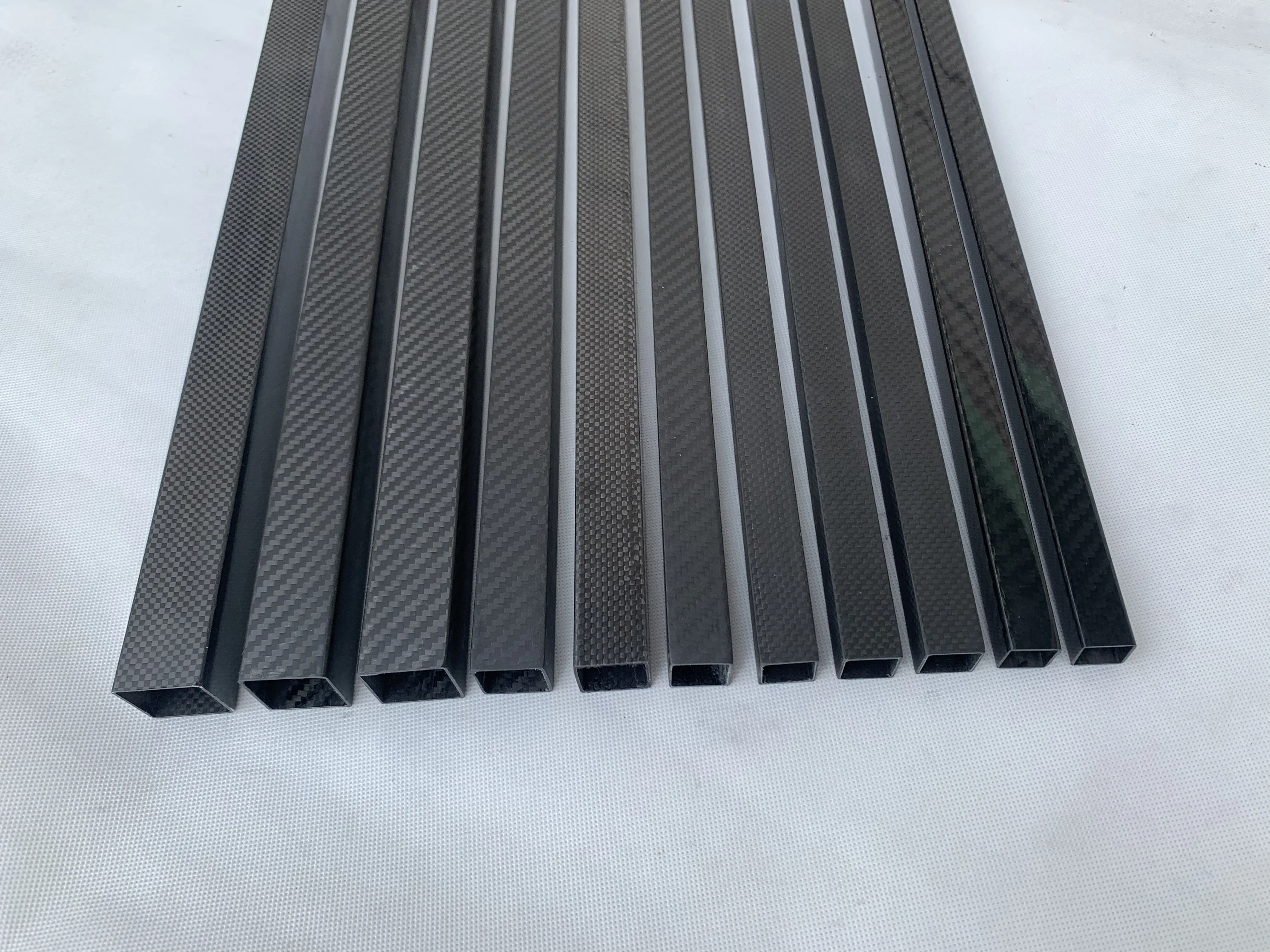 20x20x18mm, L458mm Carbon Fiber Square Tube with Custom Holes