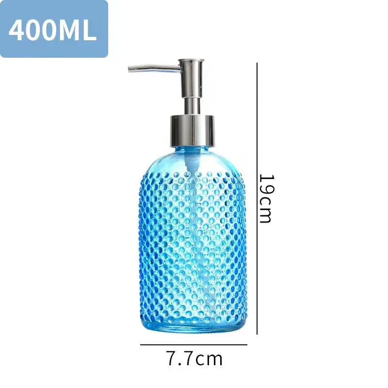 Wholesale Spraying color 16oz 480ML Glass Soup Dispensers with Stainless Steel Pump