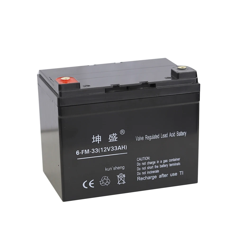 Long life battery positive plate free maintenance 12v 33ah lead acid batteries