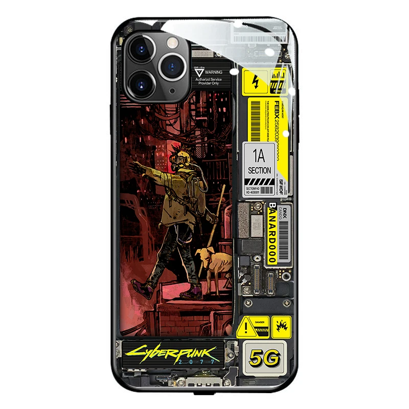 Модный Роскошный светящийся чехол из закаленного стекла со светодиодной подсветкой для входящего вызова