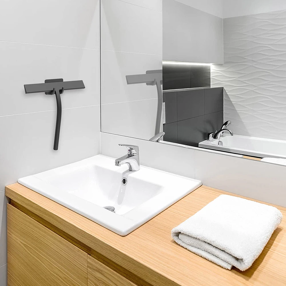 Short handle kitchen bathroom shower glass squeegee wiper blade clean tools window cleaning squeegee silicone shower squeegee