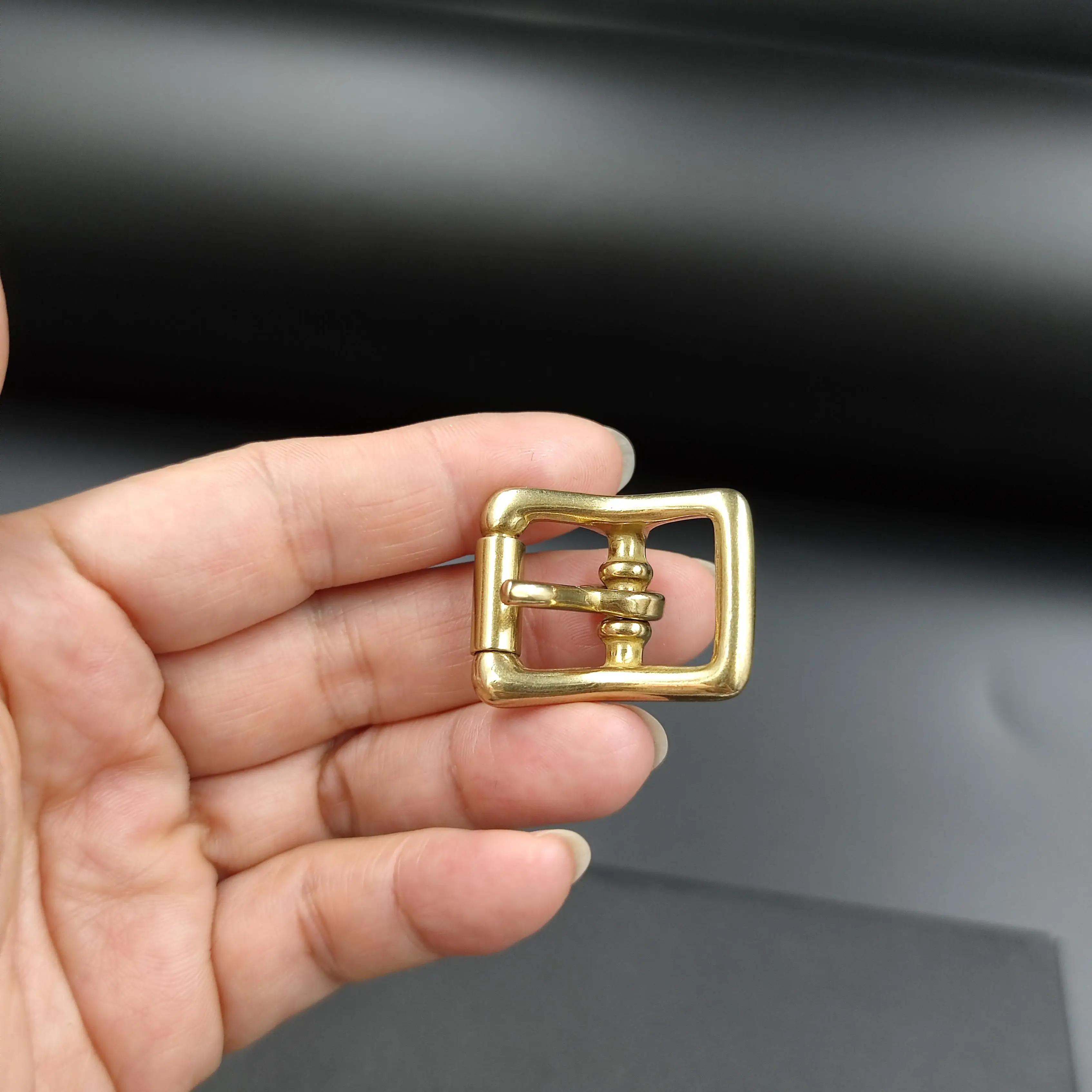 RP1006 Top Quality solid brass pin buckle roller belt buckle shoe buckle