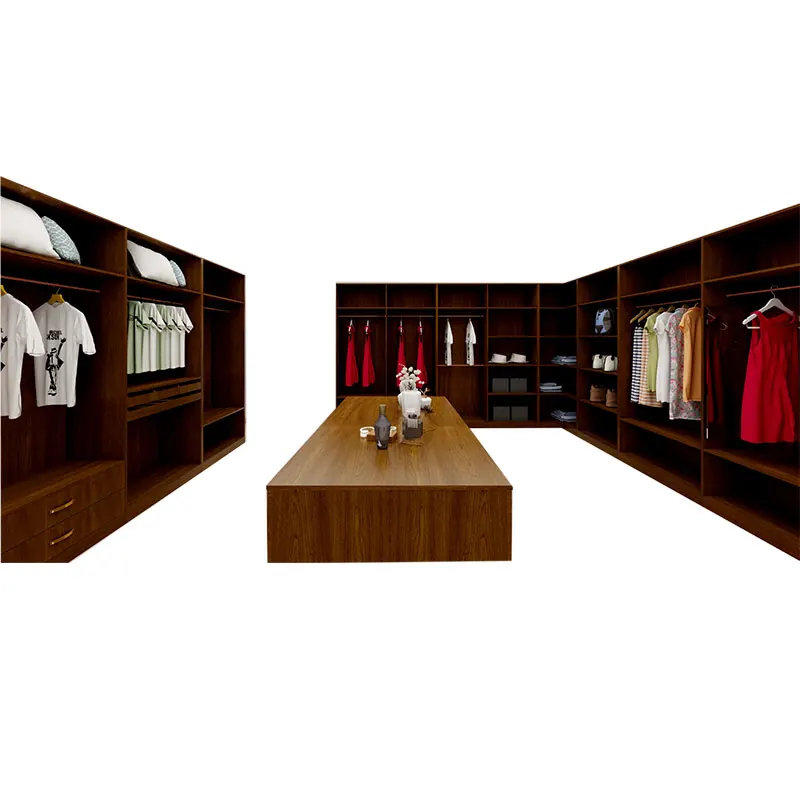 Antique Solid Wood Clothes Wardrobe Organizer Home Furniture Bedroom Modern Clothes Hanger Rack for Home Furniture Removable