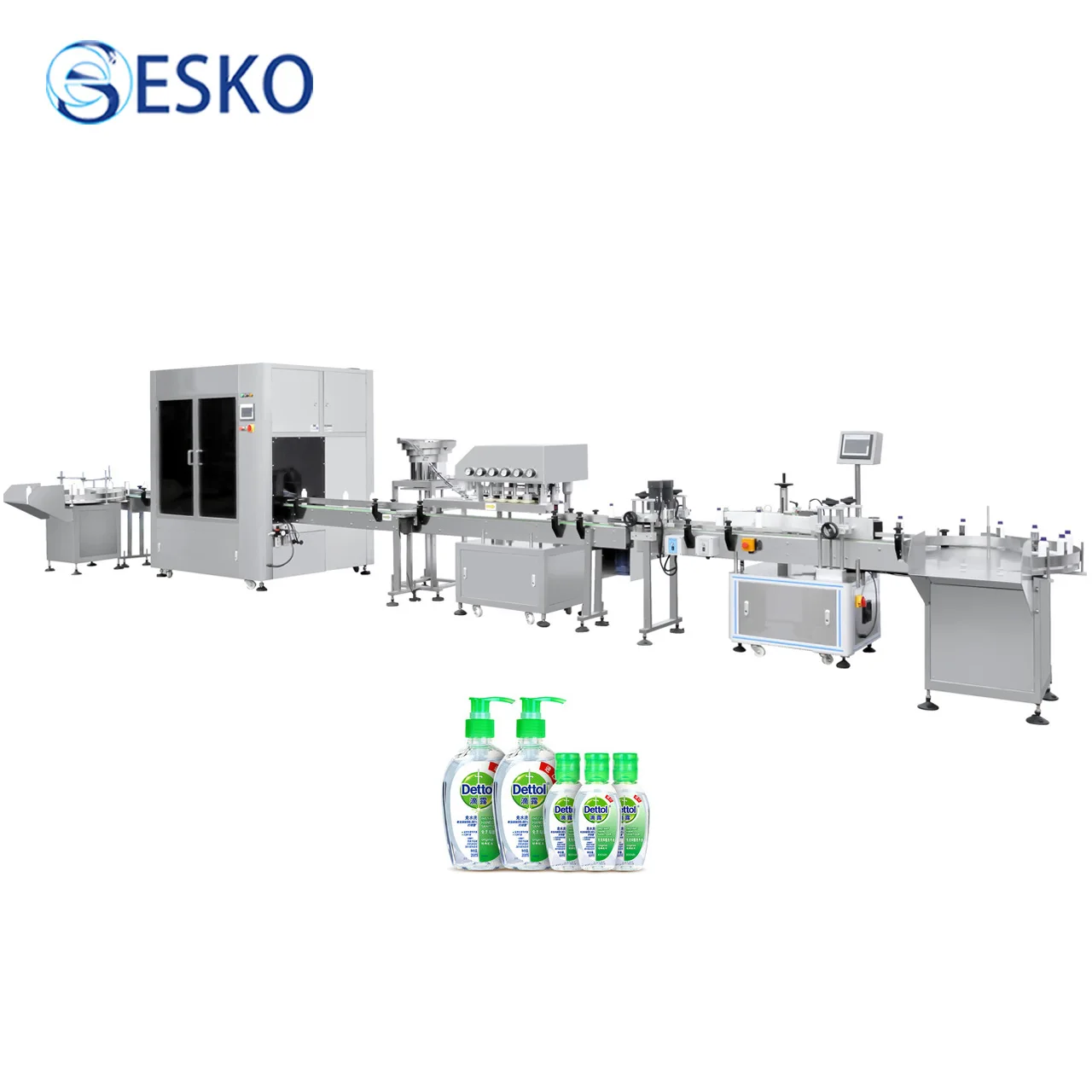Defoaming Filling Design Laundry Liquid Detergent Filling Machine For 1 Liter Hand Sanitizer Production Line