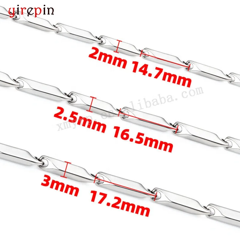 Fashion No Fade Thicken Stainless Steel sunflower seed chain Bulk Materials Handmade Supplies For DIY Jewelry Findings Making