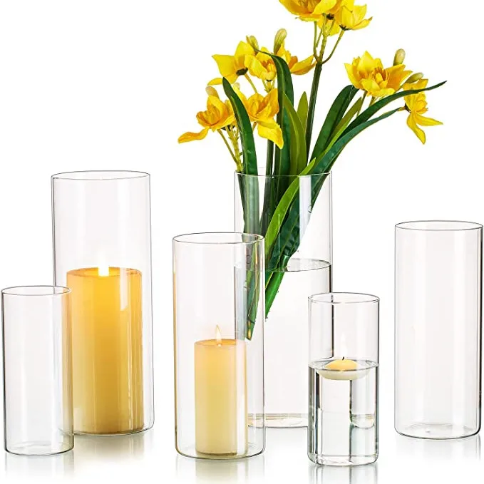 Customization High Transparent Borosilicate Glass Vase round Table Vase for Wedding Decoration Large Size round Vase for Home