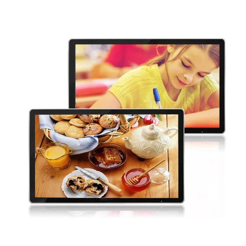 18 Years wholesaler 55 65 inch store shop window hanging lcd display highlight 4K readable estate retailing window display