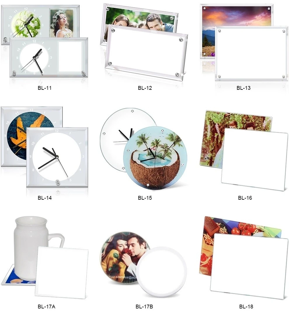 180*230*5mm Hot Sale Heat Press Sublimation Printing Blank Glass Photo Frame