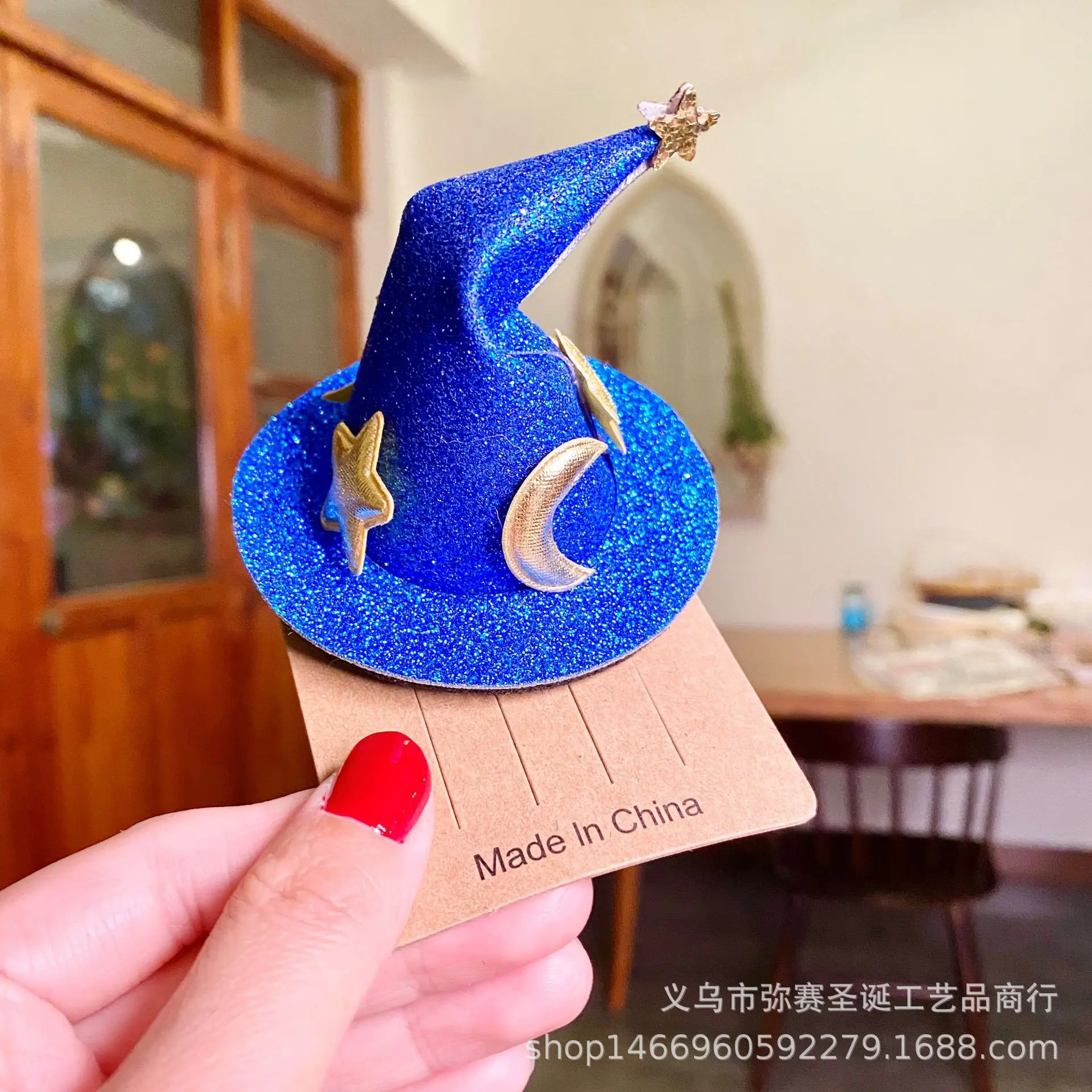 Cross-border selling hot style new Halloween Halloween children whimsy decoration all saints show MOE wizard hat clip clamps
