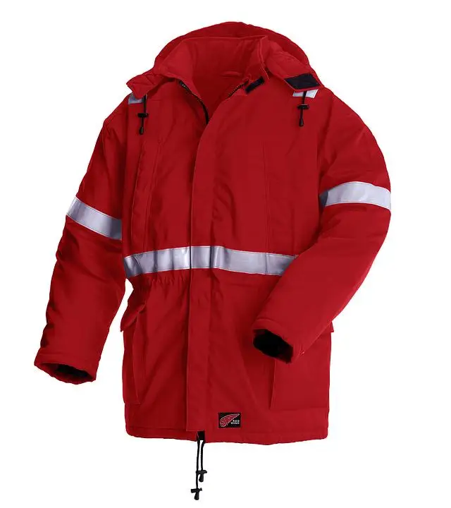 Wholesale High Visibility reflective tapes Anti-static flame resistant protective Winter Parka Coats Workwear For Men