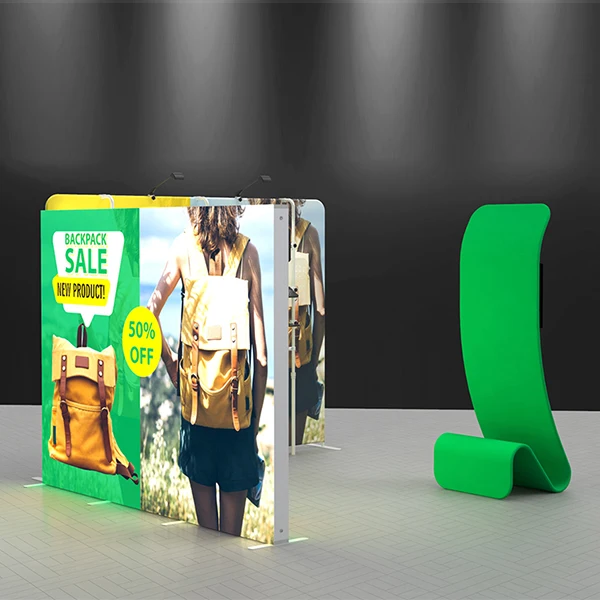 custom 10*10ft backlit trade show booth with SEG lightbox