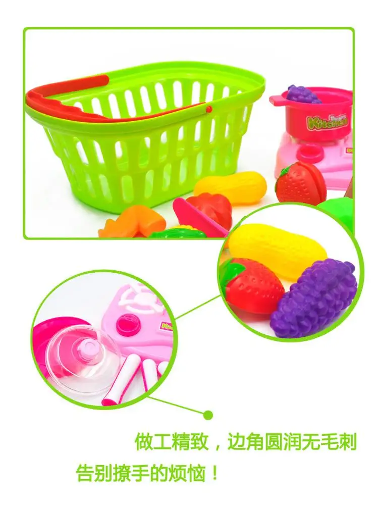 
Wholesales funny kitchen plastic fruit cut toy with sound and light 