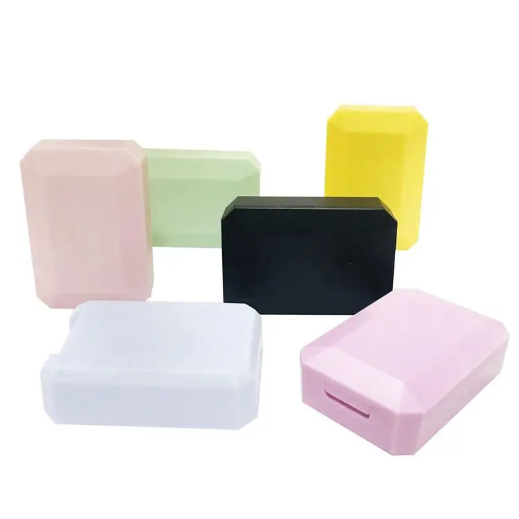 
2020 Multi color contact square lenses case popular custom contact lens box case Plastic Mini macaroon with mirror carrying 
