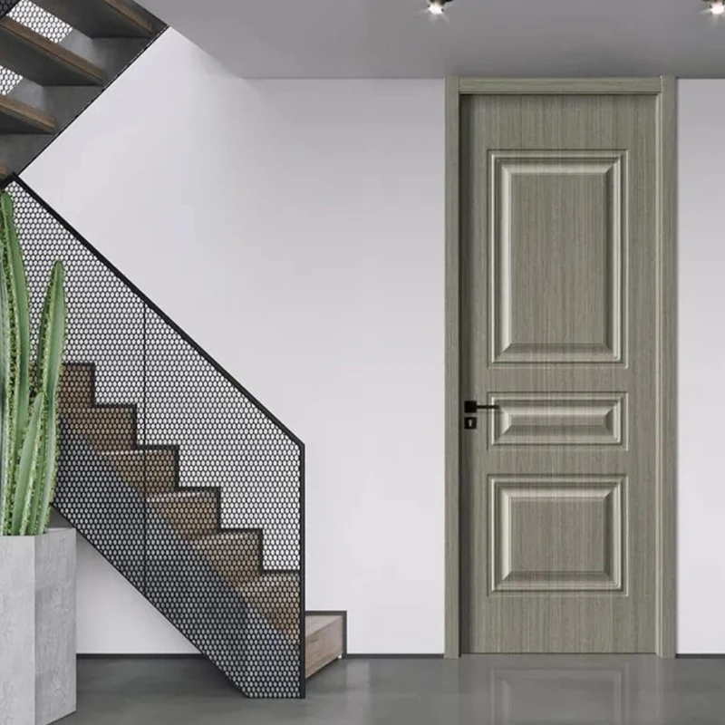 WPC waterproof wooden doors for houses office interior room bathroom bedroom wpc panel cheap price latest design pictures