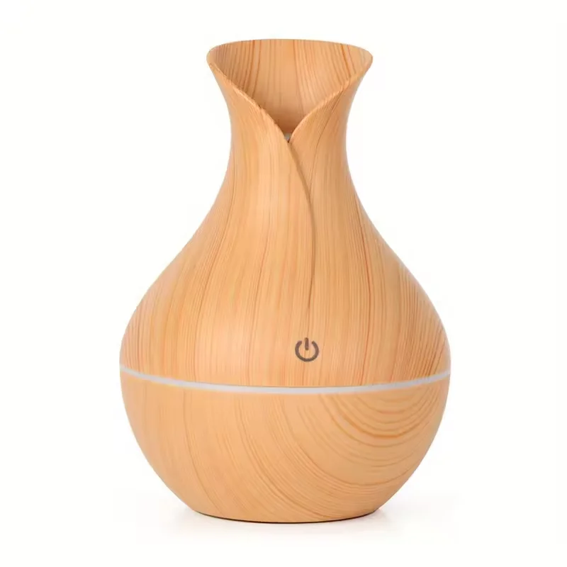 Desktop Mini Wood Grain Ultrasonic Humidifier Cool Mist USB Aroma Essential Oil Diffuser H2O Air Freshener