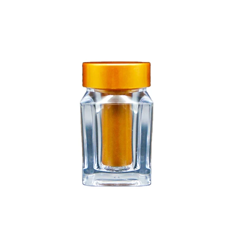 Top Grade 30ML Square Round Double Layer Capsule Vitamin Pill Bottle Medicine Container Healthcare Acrylic Candy Plastic Bottle