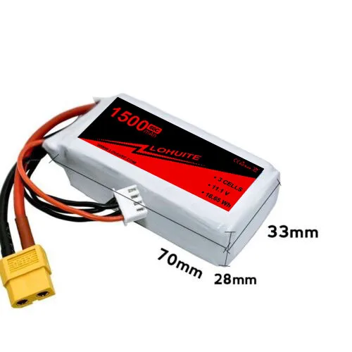 3s 11.1v 1500mAh 40/60C LiPo Battery w/Deans XT60 Plug RC FPV Drone Car