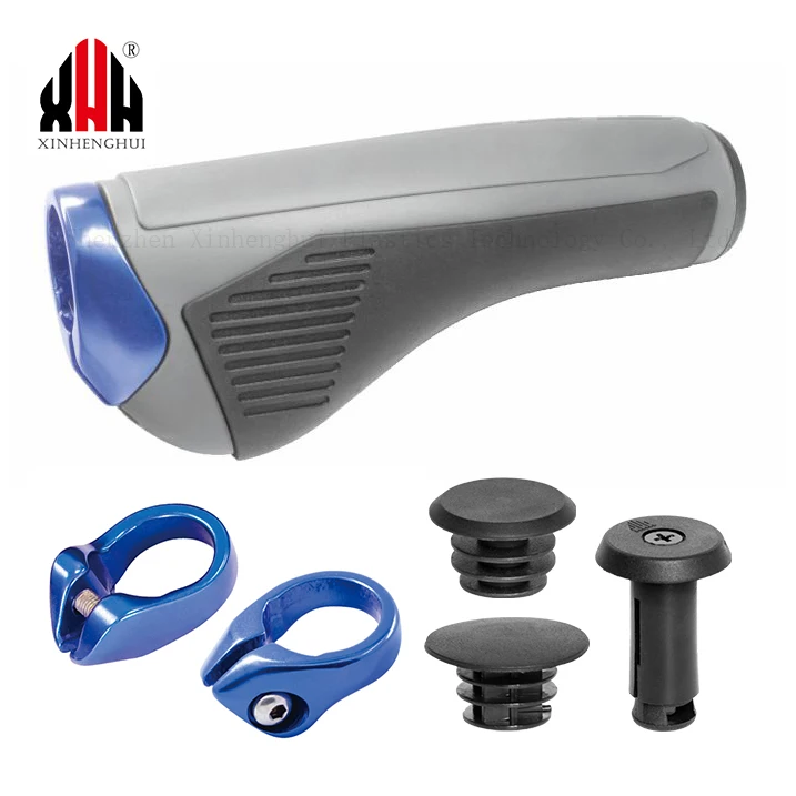 Wholesale custom bicycle accessories ergonomic rubber bike handlebar grip locking aluminum alloy ring for mountain bike