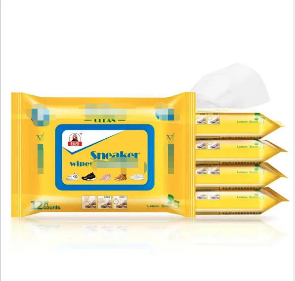 Кожаные кроссовки одноразовый очиститель обуви чистый Польский Блеск влажные салфетки для обуви