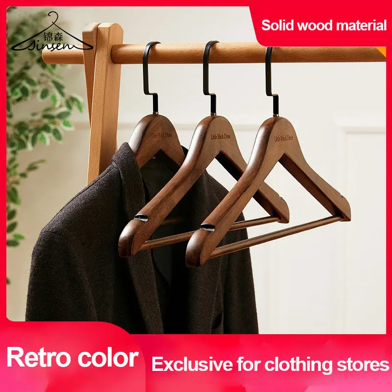 Best-Seller Assessed Cheap Wholesale Supermarket Supplier GLORY Popular Non Slip Notched Closet Suit Wooden Hanger for Cloth
