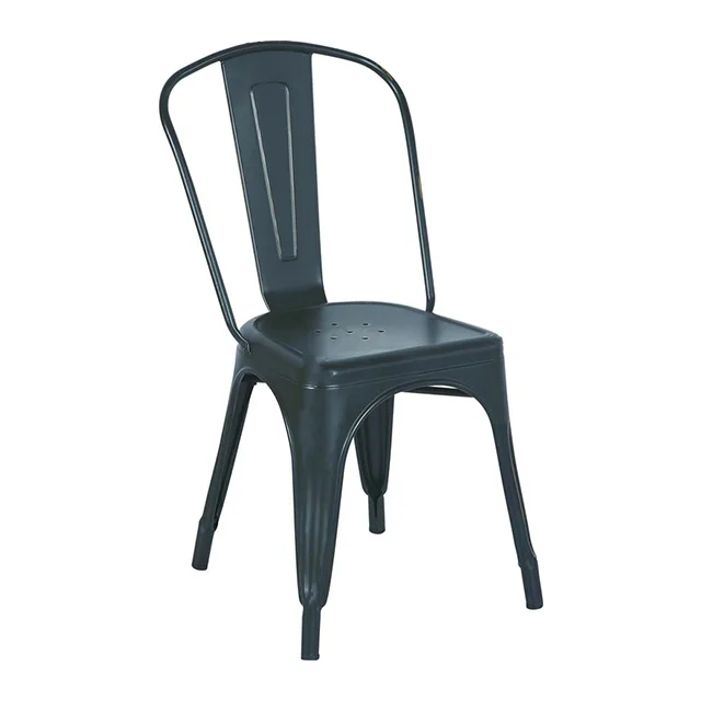 Wholesale Industrial Design Stackable Iron Chair bar stool chairs Metal Frame Cafe Restaurant Durable Dining Chair