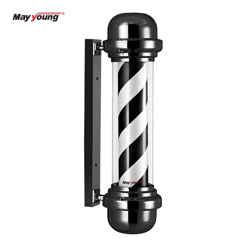 M315 Black barber pole Hair Salon Sign Barber Shop lights