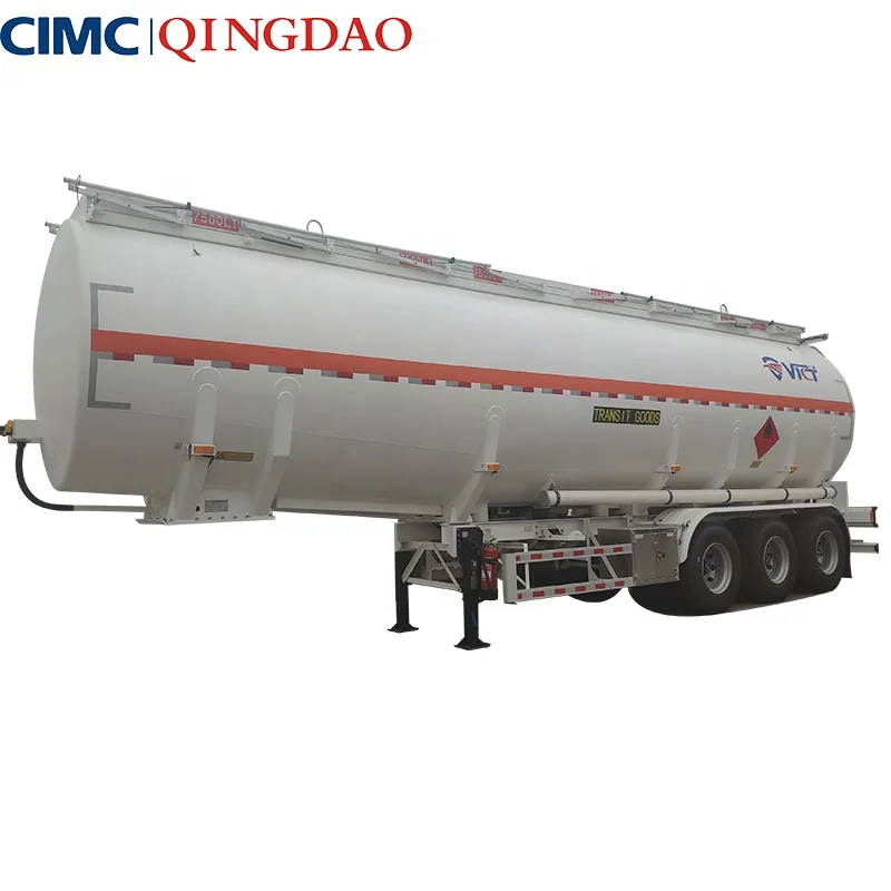 
CIMC brand 45m3/45000L 6 compartments aluminum fuel tanker oil tanker trailer 